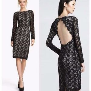 alice + olivia lace black dress